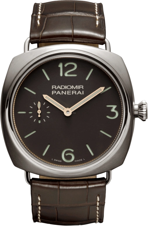 Panerai,Radiomir 47mm,47mm,Titanium,Brown,Handwound,55hours,In-house Caliber,PAM00322