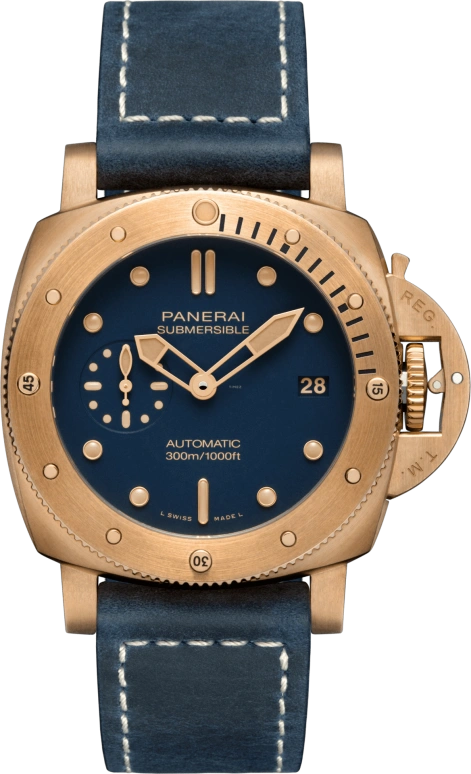 Panerai,Submersible 42mm,42mm,Titanium,Bronze,Blue,Automatic,Date,72hours,PAM01074