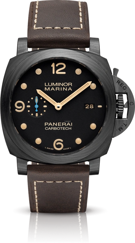 Panerai,Luminor 1950 44mm,44mm,Titanium,Carbon,Black,Automatic,Date,72hours,PAM00661