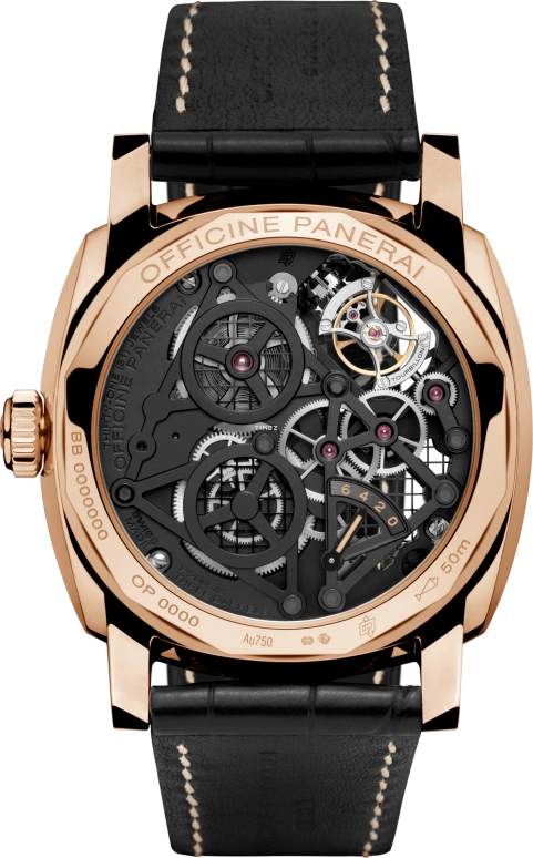 Panerai,Radiomir 1940 48mm,48mm,Red Gold,Skeleton,Handwound,Power Reserve Indicator,Dule Time,Tourbillon,144hours,In-house Caliber,PAM00559