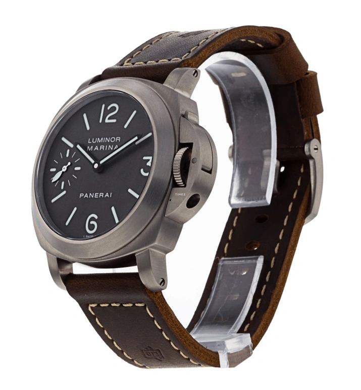 Panerai,Luminor 44mm,44mm,Titanium,Brown,Handwound,56hours,In-house Caliber,PAM00118