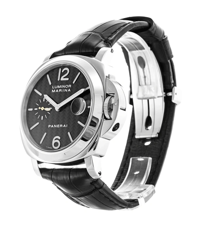 Panerai,Luminor 44mm,44mm,White Gold,Black,Automatic,Day,42hours,PAM00180