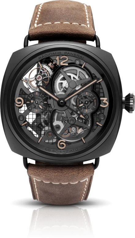 Panerai,Radiomir 48mm,48mm,Ceramic,Skeleton,Handwound,Power Reserve Indicator,Dule Time,Tourbillon,PAM00350