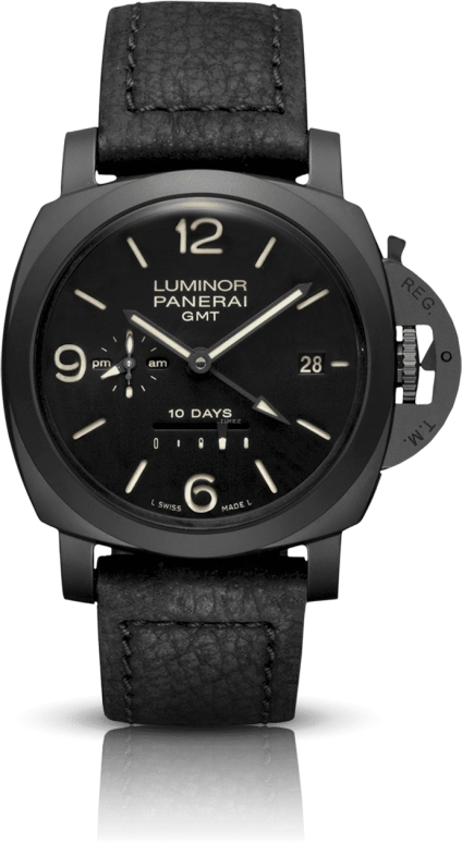 Panerai,Luminor 1950 44mm,44mm,Titanium,Ceramic,Black,Automatic,Date,Power Reserve Indicator,PAM00335