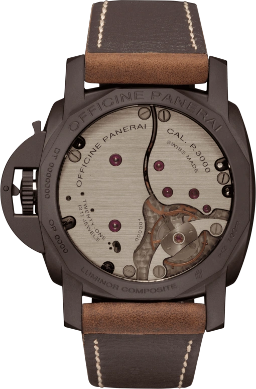 Panerai,Luminor 1950 47mm,47mm,Composite,Brown,Handwound,72hours,In-house Caliber,PAM00375