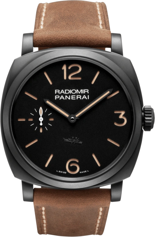 Panerai,Radiomir 1940 47mm,47mm,Stainless Steel,Black,Handwound,Day,72hours,PAM00532