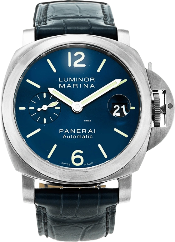 Panerai,Luminor 40mm,40mm,Titanium,Blue,Automatic,Day,42hours,PAM00282