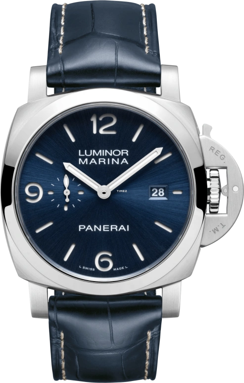 Panerai,Luminor 44mm,44mm,Stainless Steel,Blue,Automatic,Day,72hours,PAM03313