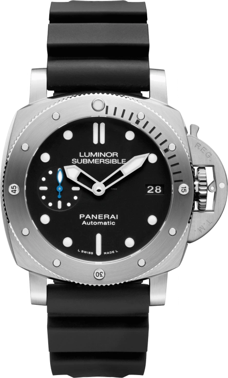 Panerai,Submersible 42mm,42mm,Stainless Steel,Black,Automatic,Date,72hours,PAM00682