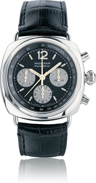 Panerai,Radiomir 42mm,42mm,Platinum,Dark Blue,Handwound,Chronograph,Rattrapante,PAM00158