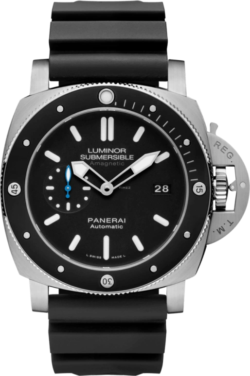 Panerai,Submersible 47mm,47mm,Titanium,Ceramic,Black,Automatic,Day,72hours,PAM01389