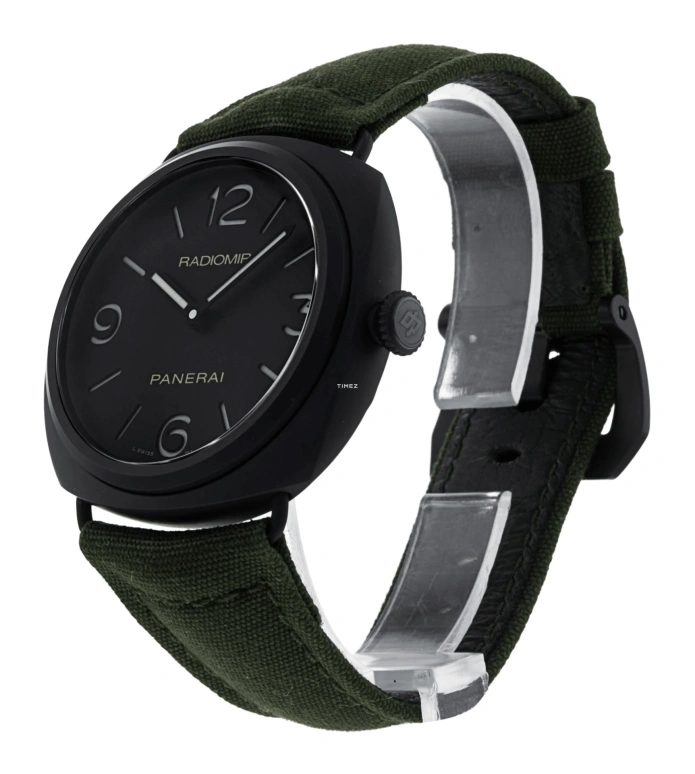 Panerai,Radiomir 44mm,44mm,Ceramic,Stainless Steel,Black,Handwound,56hours,In-house Caliber,PAM00612