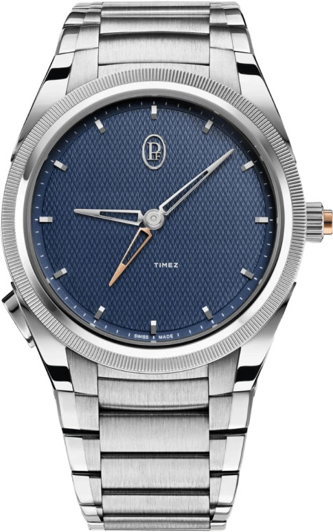 Parmigiani Fleurier,Tonda 40mm,40mm,Platinum,Blue,Automatic,Dule Time,Sapphire,PFC905,PFC905-1020001-100182-EN