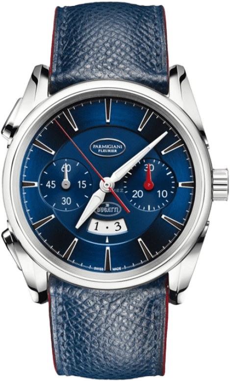 Parmigiani Fleurier,Bugatti 41mm,41mm,Titanium,Blue,Automatic,Chronograph,Date,Flyback,PFC3293400600HE3132