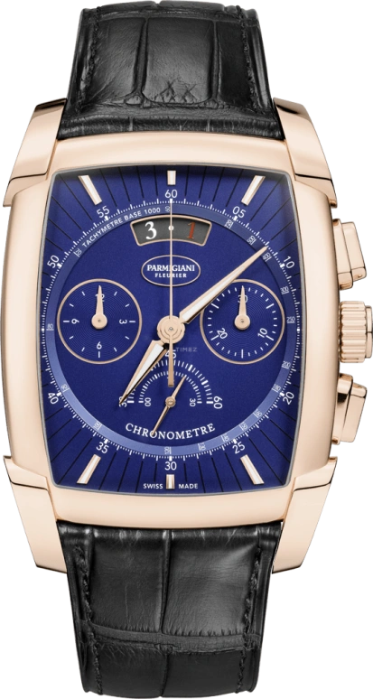 Parmigiani Fleurier,Kalpa 40.90mm,40.90mm,Rose Gold,Blue,Automatic,Chronograph,Date,Column Wheel,PFC193,PFC193-1002500-XA1442