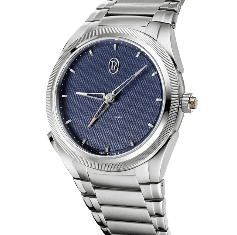 Parmigiani Fleurier,Tonda 40mm,40mm,Platinum,Blue,Automatic,Dule Time,Sapphire,PFC905,PFC905-1020001-100182-EN