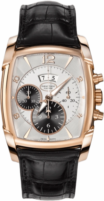 Parmigiani Fleurier,Kalpa 37mm,37mm,Rose Gold,Silver,Automatic,Chronograph,Date,PFC128,PFC128-1000100-HA1441