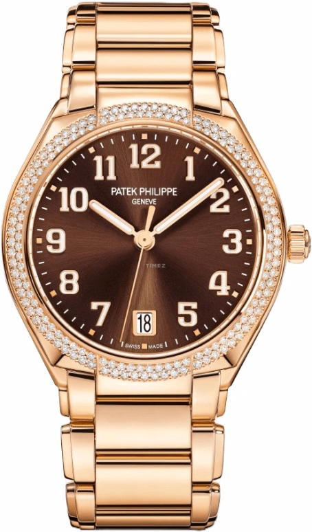 Patek Philippe,Twenty~4 36mm,36mm,Rose Gold,Brown,Automatic,Day,45hours,7300,7300/1200R-001