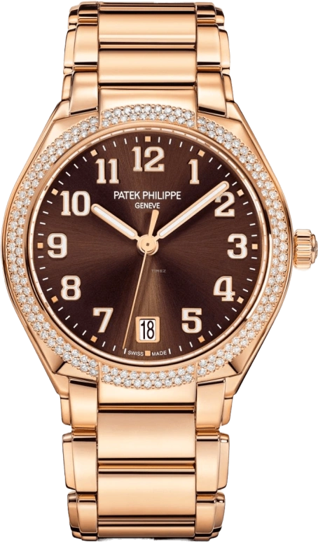 Patek Philippe,Twenty~4 36mm,36mm,Rose Gold,Brown,Automatic,Day,45hours,7300,7300/1200R-001