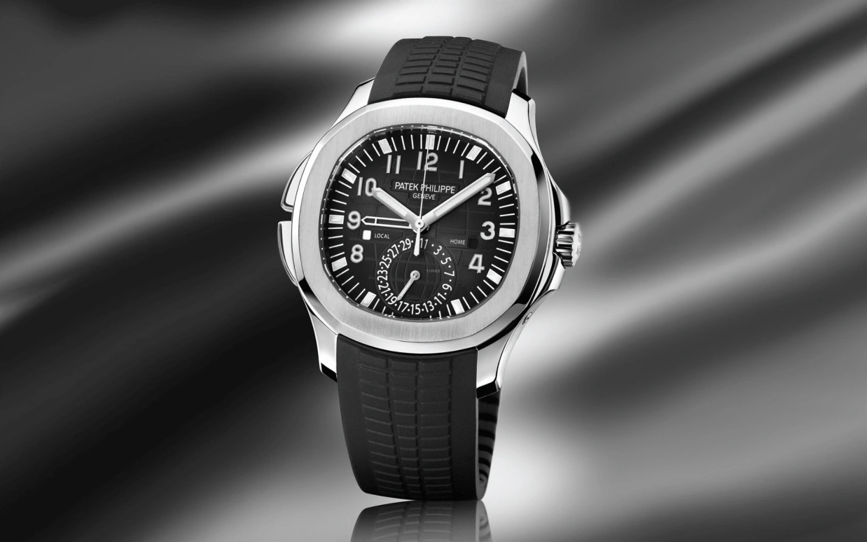 Patek Philippe,Aquanaut 40.80mm,40.80mm,Stainless Steel,Black,Automatic,Day,Dule Time,5164A,5164A-001