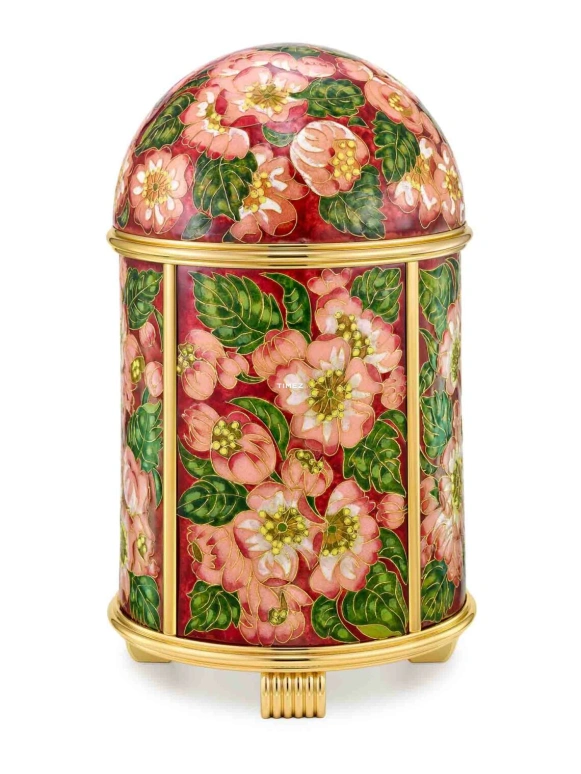 百达翡丽,圆顶时钟 ,红色,机电式,自制机芯,红色,黄金色,珐琅,20142M