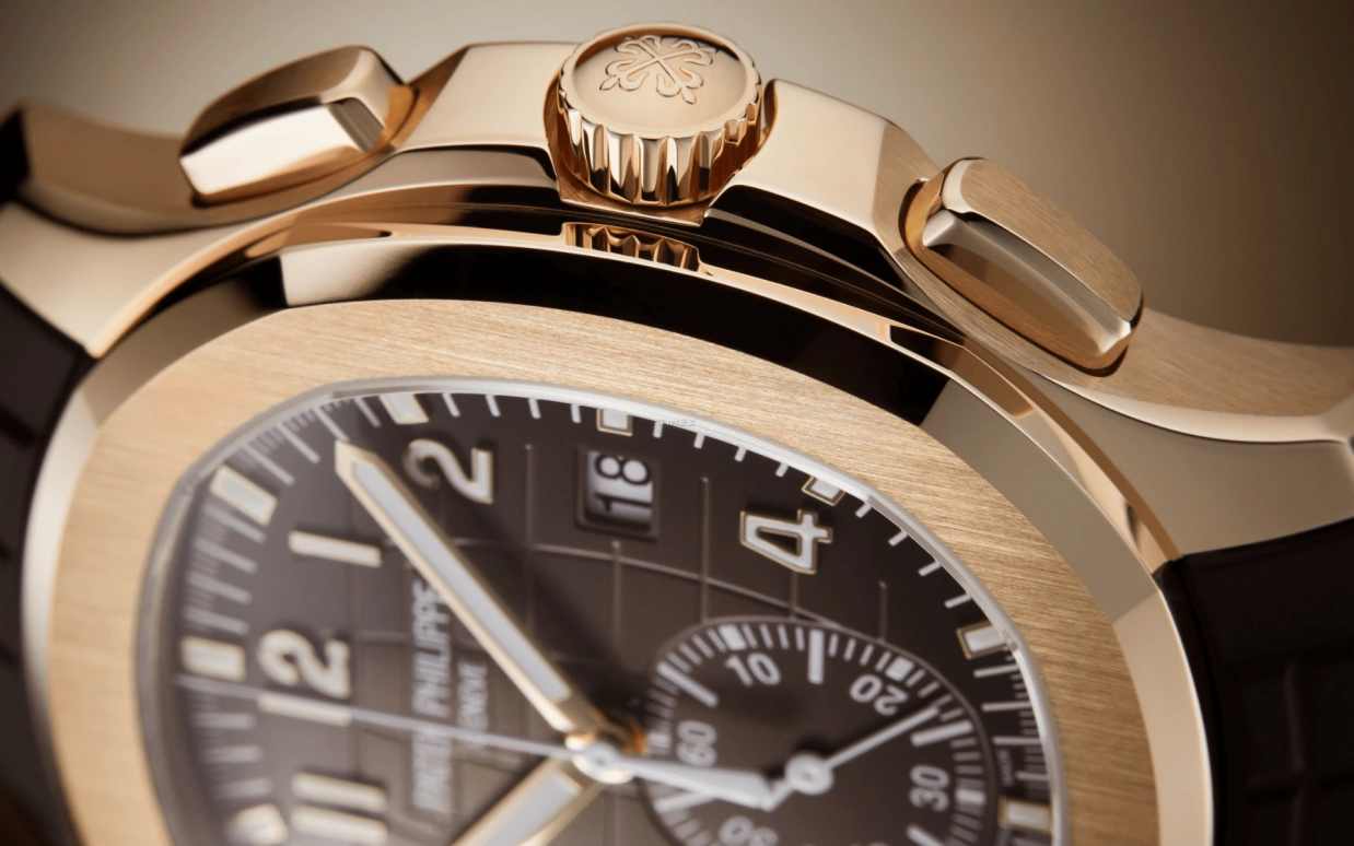 Patek Philippe,Aquanaut 42.20mm,42.20mm,Rose Gold,Brown,Automatic,Chronograph,Flyback,5968R,5968R-001