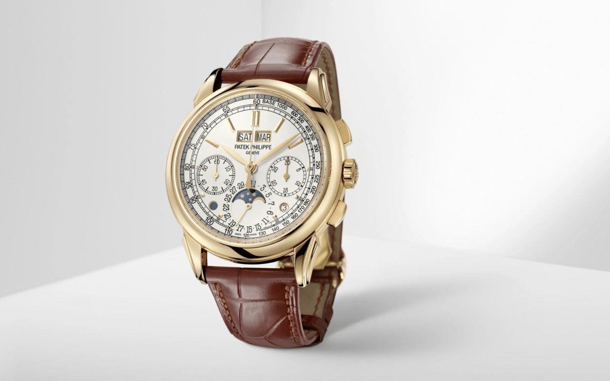 Patek Philippe,Grand Complications 41mm,41mm,Yellow Gold,Silver,Handwound,Chronograph,Moonphase,Perpetual Calendar,Leap Year,65hours,In-house Caliber,5270J,5270J-001