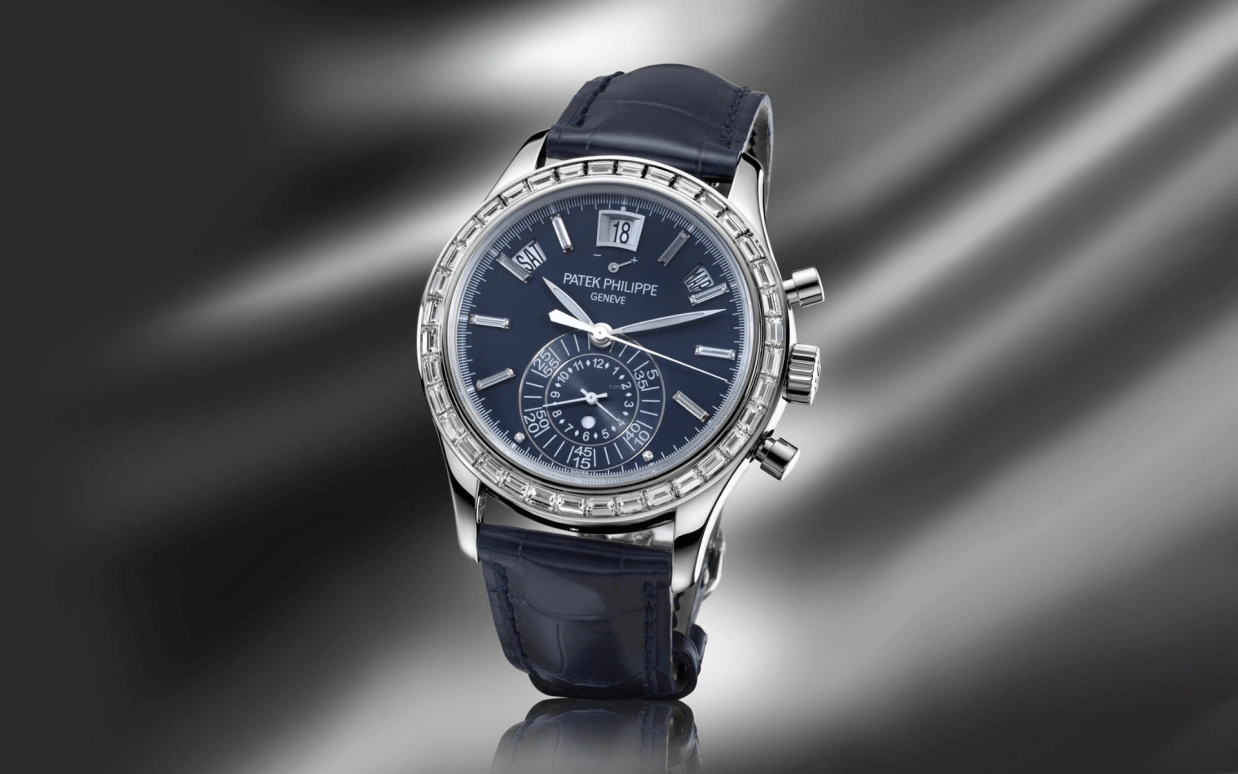 Patek Philippe,Complications 40.50mm,40.50mm,Platinum,Blue,Automatic,Chronograph,Annual Calendar,Month,Date,55hours,In-house Caliber,Antonio Rüdiger,5961P,5961P-001