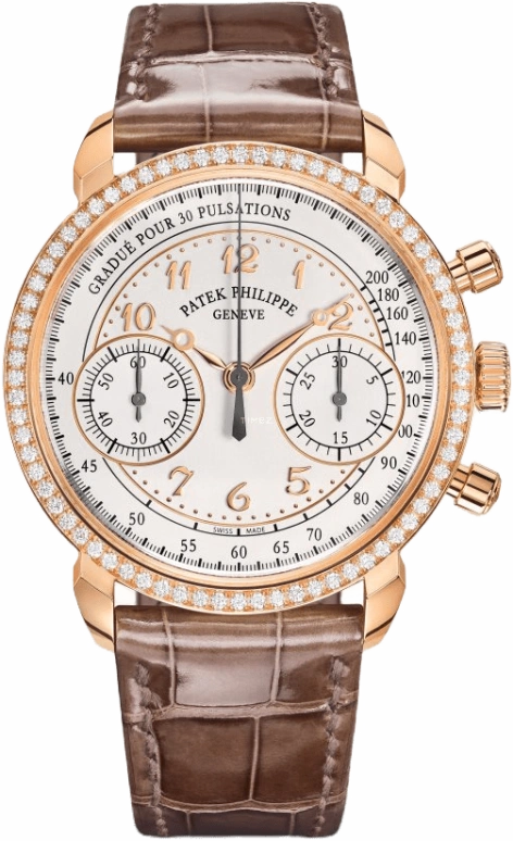 Patek Philippe,Complications 38mm,38mm,Rose Gold,Silver,Handwound,Chronograph,Column Wheel,7150,7150/250R-001