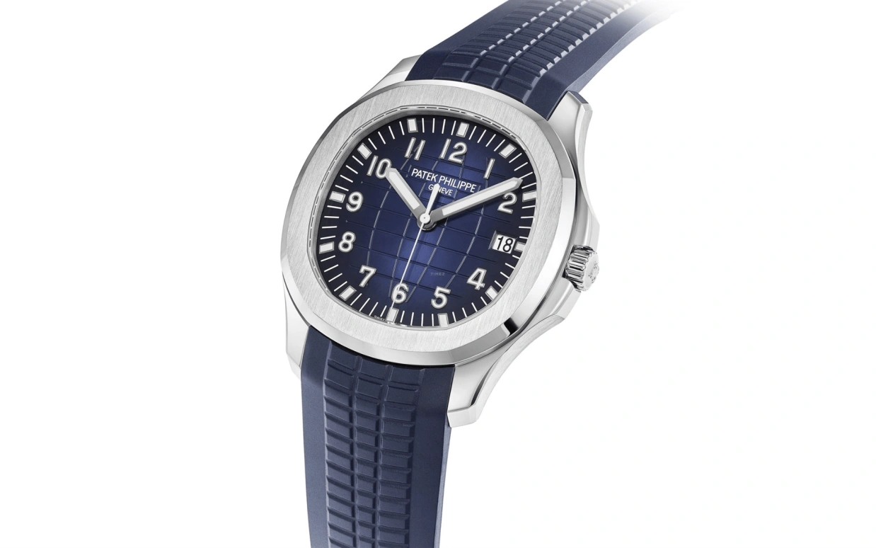 Patek Philippe,Aquanaut 42.20mm,42.20mm,White Gold,Blue,Automatic,Hollow Out,45hours,5168G,5168G-001