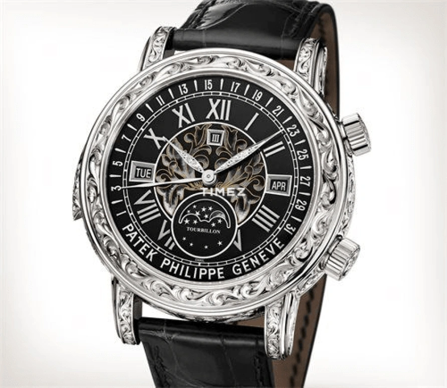 Patek Philippe,Grand Complications 44mm,44mm,White Gold,Black,Handwound,Moonphase,Perpetual Calendar,Leap Year,Date,48hours,In-house Caliber,6002G,6002G-010