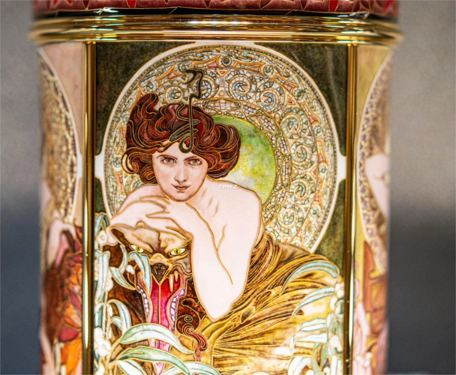 百达翡丽,圆顶时钟 ,黄金,黄金色,多色,机电式,自制机芯,珐琅,20157M,20157M-001