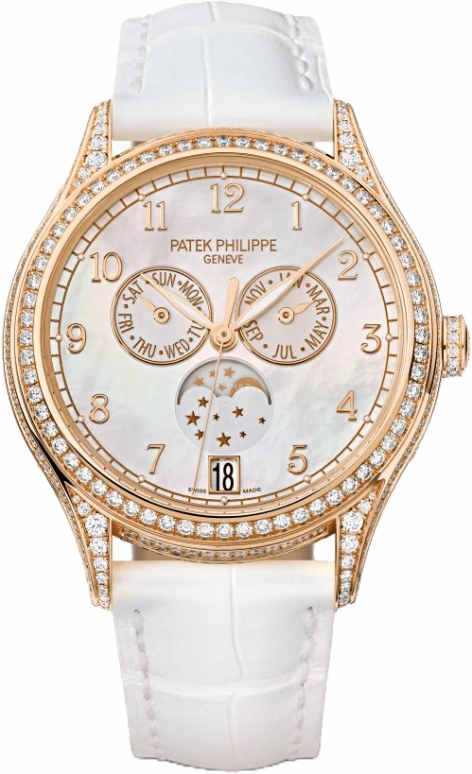 Patek Philippe,Complications 38mm,38mm,White Gold,White,Automatic,Moonphase,Annual Calendar,Month,Date,45hours,In-house Caliber,4948R,4948R-001