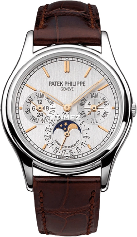 Patek Philippe,Complications 37.20mm,37.20mm,Platinum,Silver,Automatic,Moonphase,Perpetual Calendar,Annual Calendar,Month,48hours,In-house Caliber,5550P,5550P-001