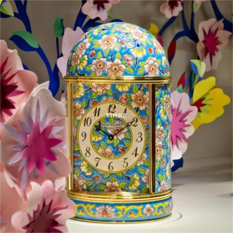 百达翡丽,圆顶时钟 ,蓝色,机电式,自制机芯,蓝色,多彩,珐琅,20044M,20044M-001