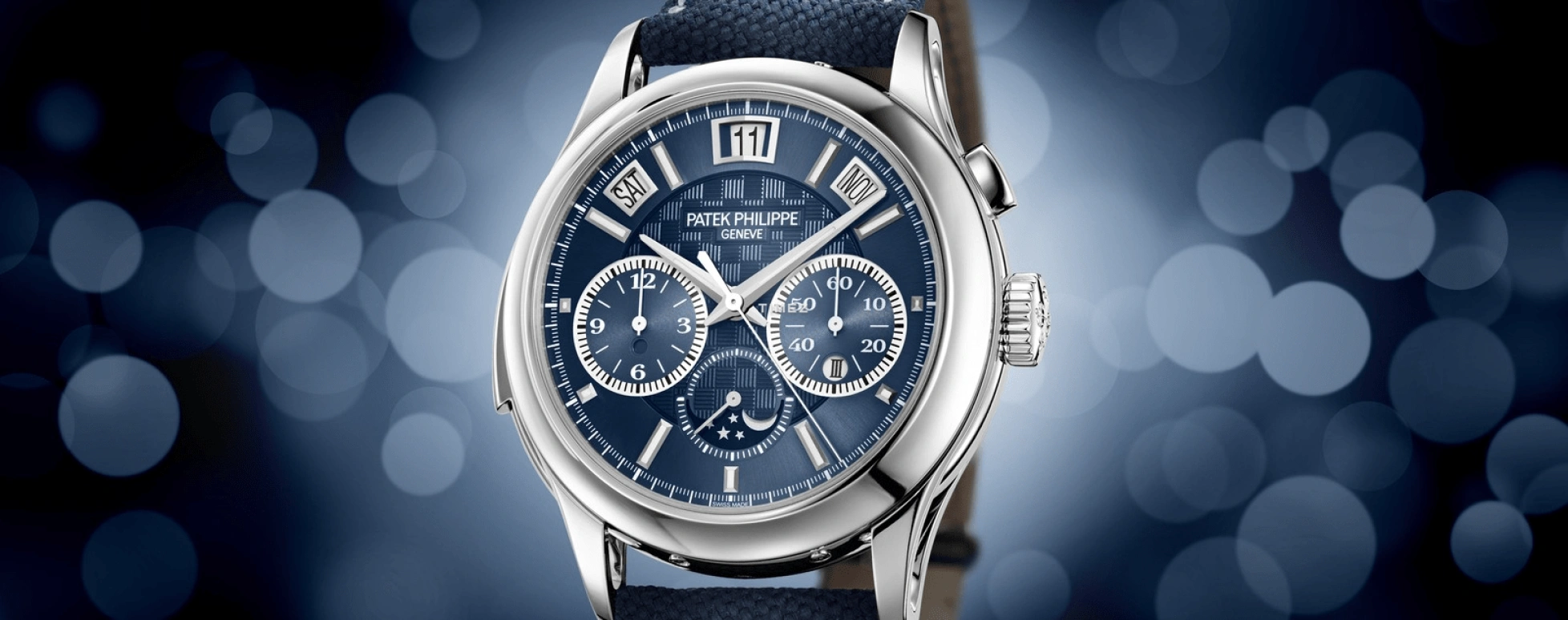 Patek Philippe,Grand Complications 42mm,42mm,Titanium,Blue,Automatic,Chronograph,Monopoussoir,Moonphase,Perpetual Calendar,48hours,In-house Caliber,5208T,5208T-010