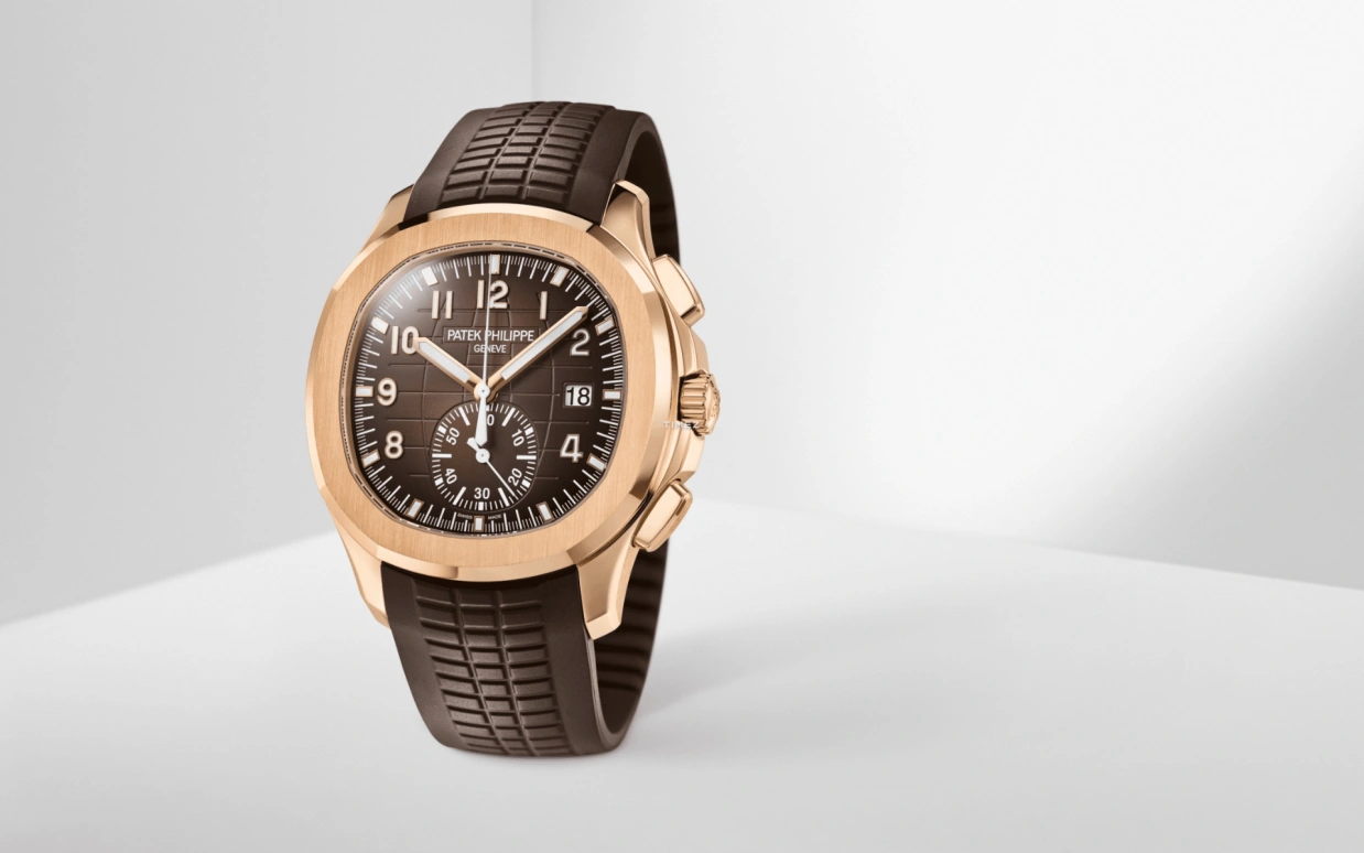 Patek Philippe,Aquanaut 42.20mm,42.20mm,Rose Gold,Brown,Automatic,Chronograph,Flyback,5968R,5968R-001