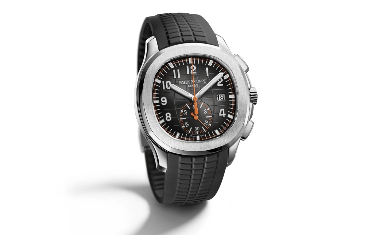 Patek Philippe,Aquanaut 42.20mm,42.20mm,Stainless Steel,Black,Automatic,Chronograph,Day,5968A,5968A-001