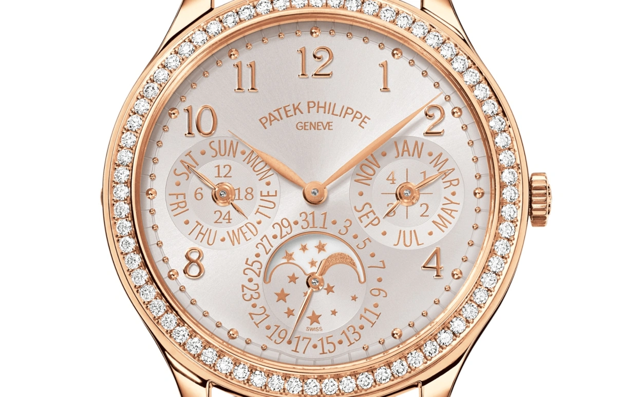 Patek Philippe,Grand Complications 35.10mm,35.10mm,Rose Gold,White,Automatic,Moonphase,Perpetual Calendar,Leap Year,Month,48hours,In-house Caliber,7140R,7140R-001