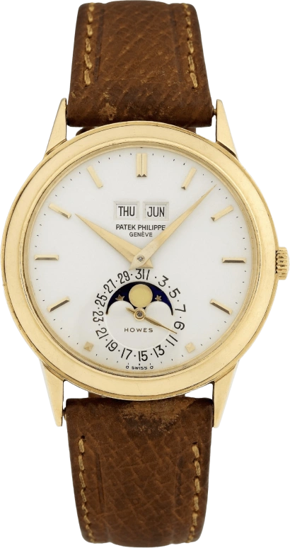 Patek Philippe,Grand Complications 37mm,37mm,Yellow Gold,Silver,Automatic,Perpetual Calendar,Month,Date,Day,38hours,In-house Caliber,3448J HOWES