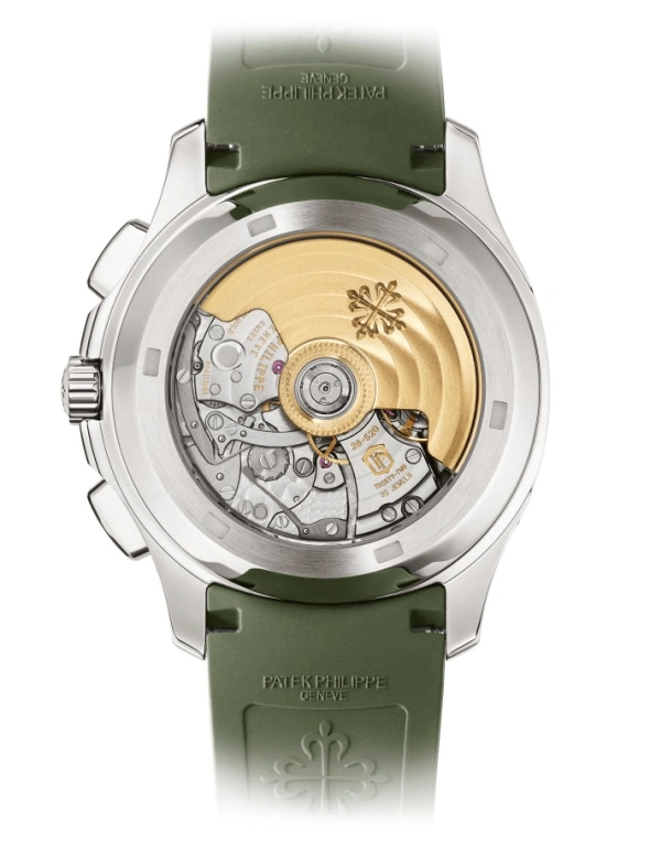 Patek Philippe,Aquanaut 42.20mm,42.20mm,White Gold,Green,Automatic,Chronograph,Day,James Harden,5968G,5968G-010