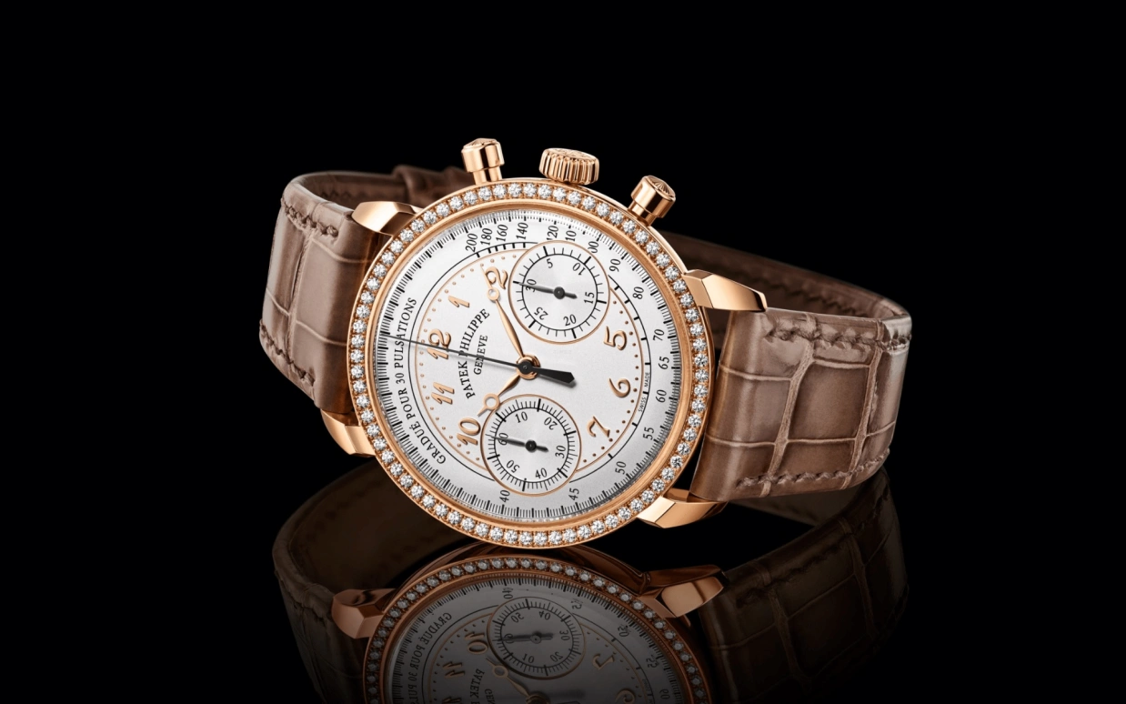 Patek Philippe,Complications 38mm,38mm,Rose Gold,Silver,Handwound,Chronograph,Column Wheel,7150,7150/250R-001