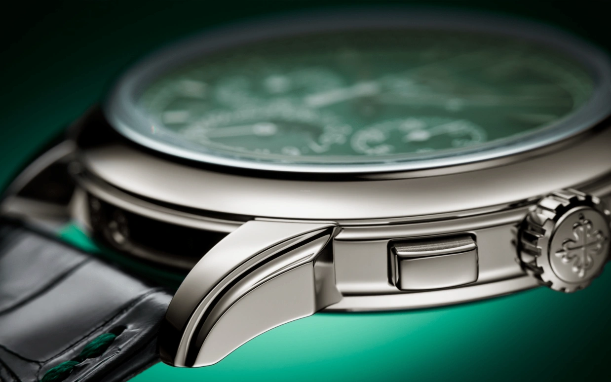 Patek Philippe,Grand Complications 41mm,41mm,Platinum,Green,Handwound,Chronograph,Moonphase,Perpetual Calendar,Leap Year,65hours,In-house Caliber,Antonio Rüdiger,Lionel Messi,Jayson Tatum,Leo Messi,Taco Jay,GOAT,5270P,5270P-014