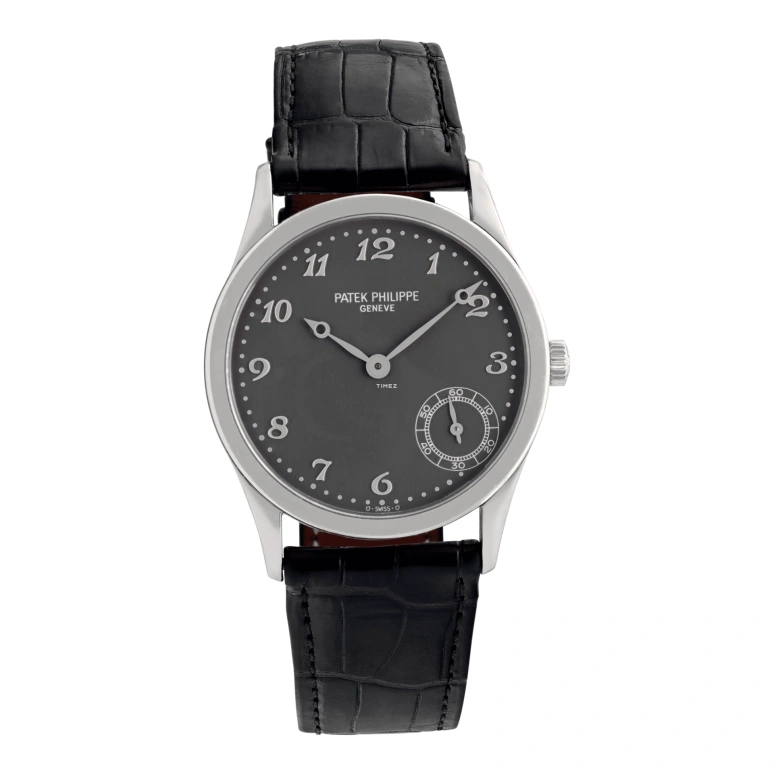 Patek Philippe,Calatrava 33mm,33mm,White Gold,Black,Automatic,48hours,In-house Caliber,5026G,5026G-001