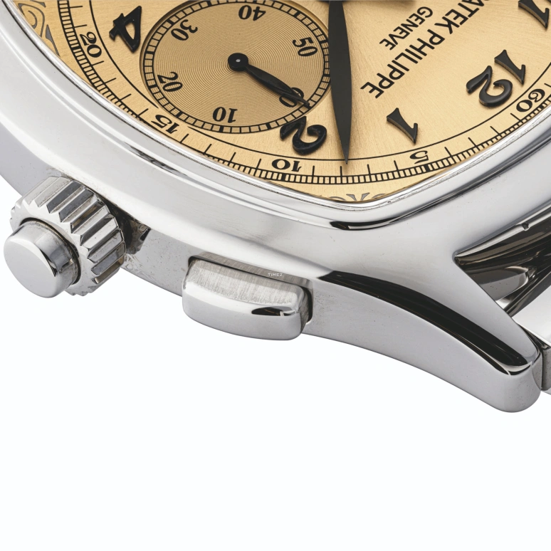 百达翡丽,超级复杂功能时计 37x44.60毫米,37x44.60毫米,精钢,玫瑰金色,手动上弦,计时,双秒追针,5950,5950/1A-011