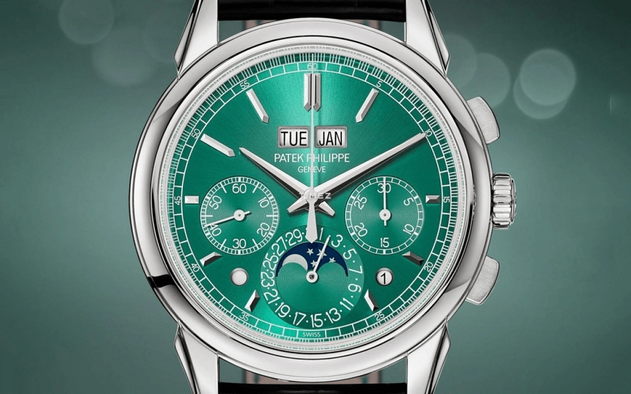 Patek Philippe,Grand Complications 41mm,41mm,Titanium,Green,Handwound,Chronograph,Moonphase,Perpetual Calendar,Leap Year,65hours,In-house Caliber,5270T,5270T-010