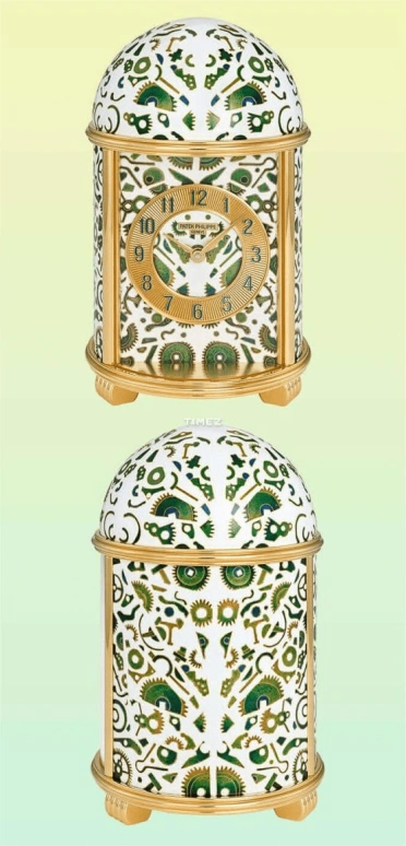 Patek Philippe,Dome Clocks ,Green,White,Electromechanical,In-house Caliber,White,Green,Enamel,10034M,10034M-001