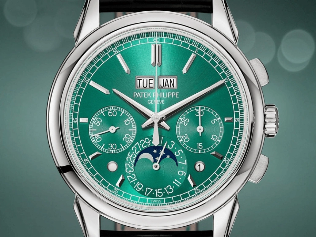 Patek Philippe,Grand Complications 41mm,41mm,Titanium,Green,Handwound,Chronograph,Moonphase,Perpetual Calendar,Leap Year,65hours,In-house Caliber,5270T,5270T-010