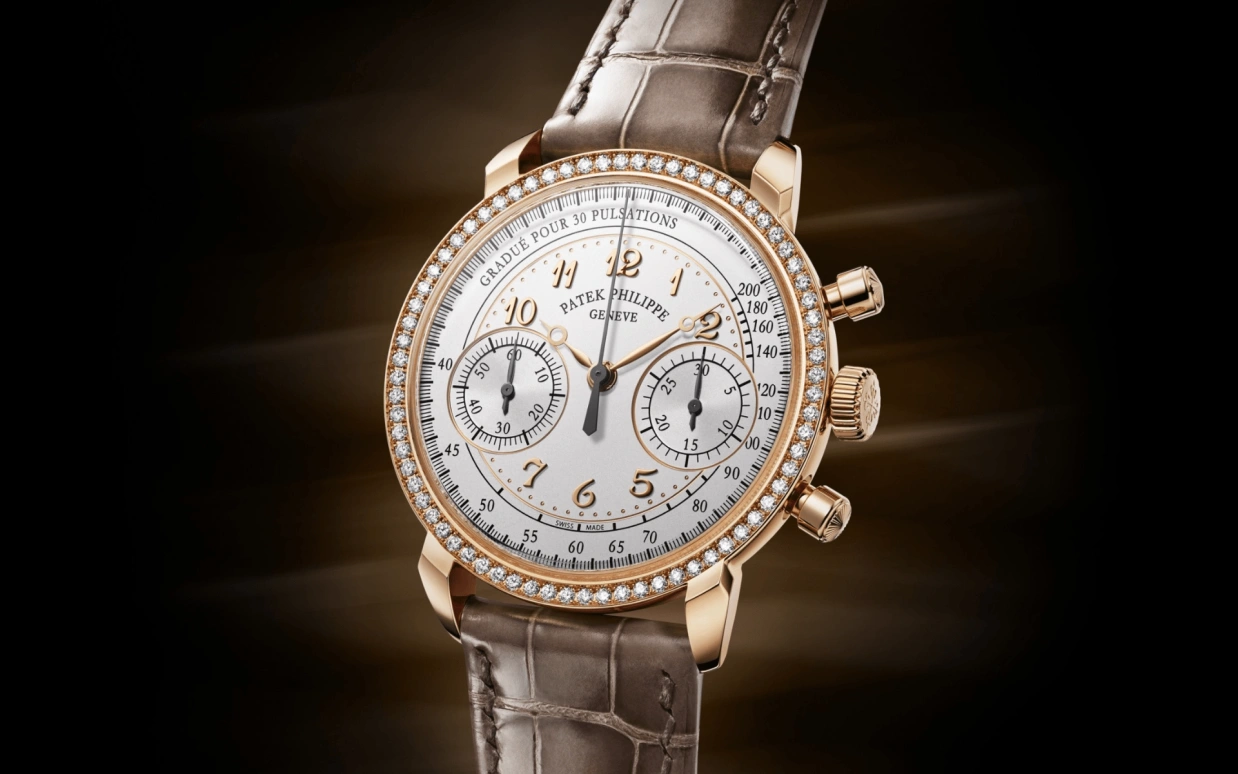 Patek Philippe,Complications 38mm,38mm,Rose Gold,Silver,Handwound,Chronograph,Column Wheel,7150,7150/250R-001