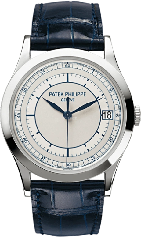 Patek Philippe,Calatrava 38mm,38mm,White Gold,Silver,Automatic,Day,45hours,5296G,5296G-001